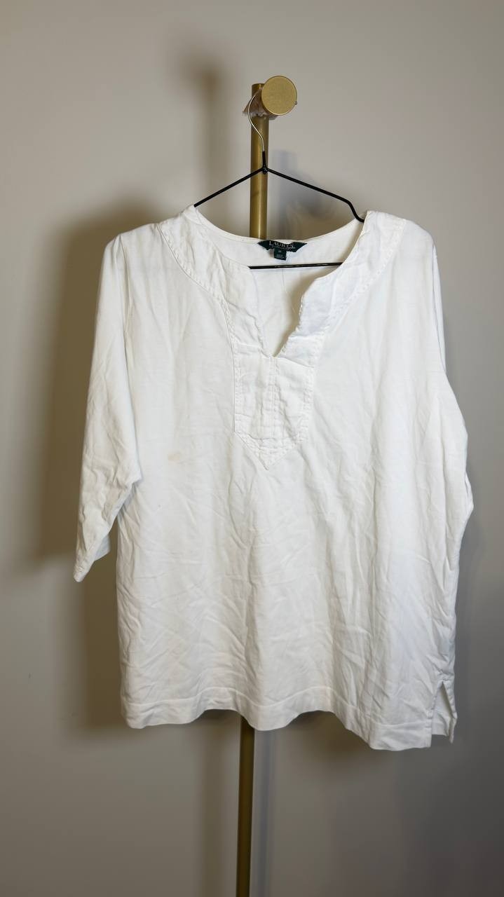 Lauren  Ralph  Lauren  Plus  Size  Tunic  White  1X Pre‑Owned   $79.50