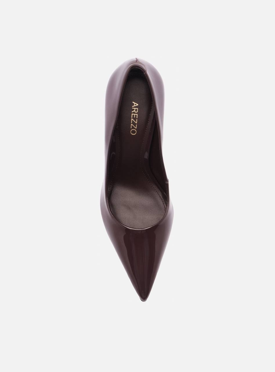 AREZZO Emily High Stiletto Eco Leather Pump – Brown – 6B – Eco‑Leather – NWB,