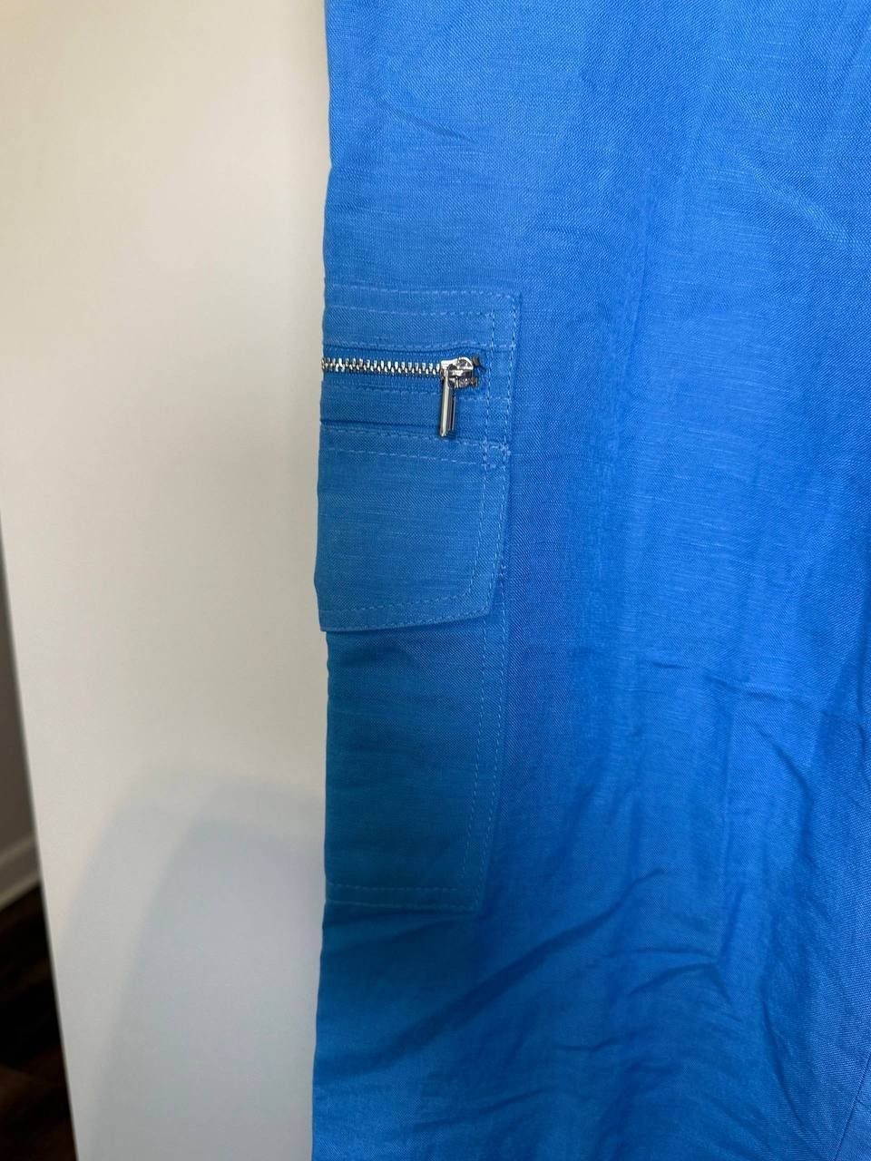 Karl Lagerfeld Paris Linen‑Blend Straight‑Leg Cargo Pants – Size 6 – NWT