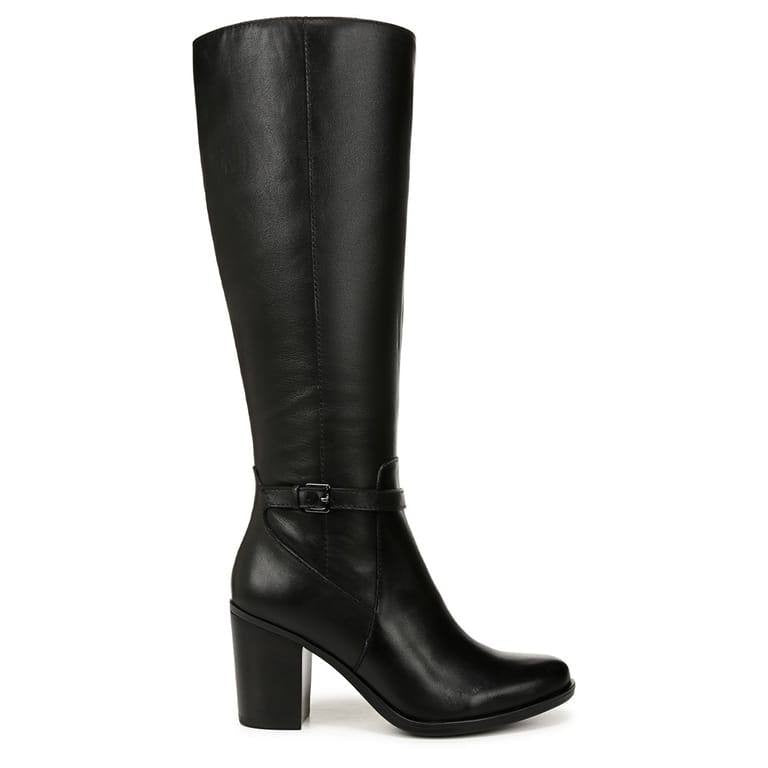 Naturalizer Kalina Extra Wide Calf Knee High Boots Black 8.5M Leather $289.99 NW