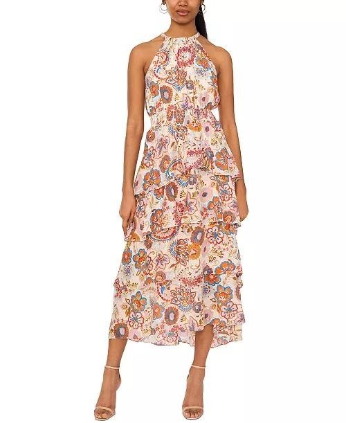 Sam & Jess Floral Halter Maxi Dress – Multicolor – Size M – NWT – $89