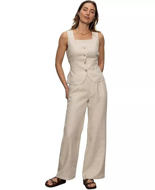 Sanctuary “Outsmart” Linen Square‑Neck Vest – Size XXL – NWT – $119