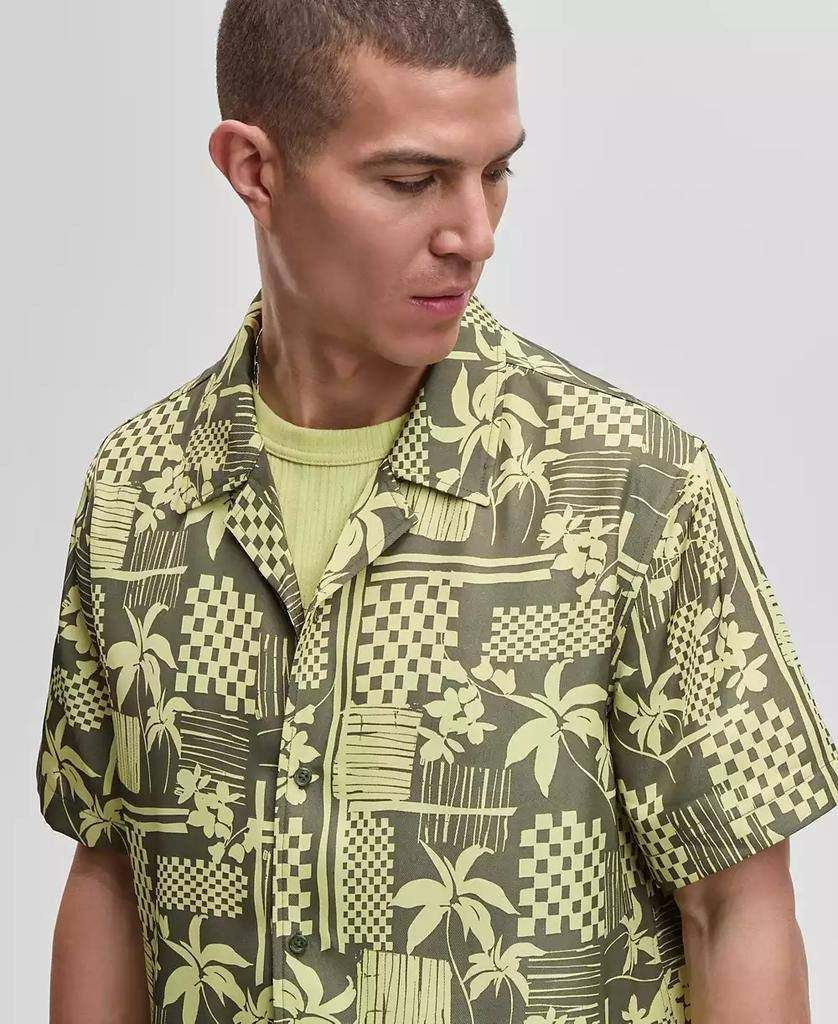 Mode of One Men’s Vacation Palm Camp Collar Shirt Green XXL $49.50 NWT