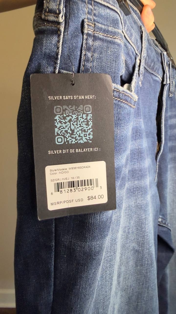 Silver Jeans Co Suki Mid Rise Curvy Slim Bootcut Jeans Indigo 16W NWT $84