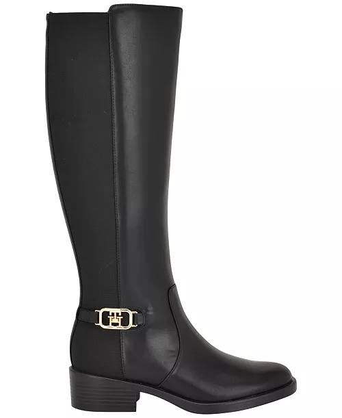 Tommy  Hilfiger  Riding  Boots  Black   8M  New  With  Box  $159