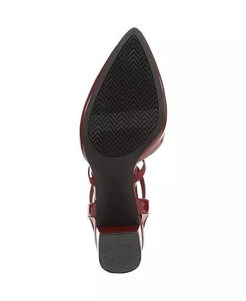 LifeStride Dark Cherry Faux Patent Slingback Pumps 11M NIB $69.99