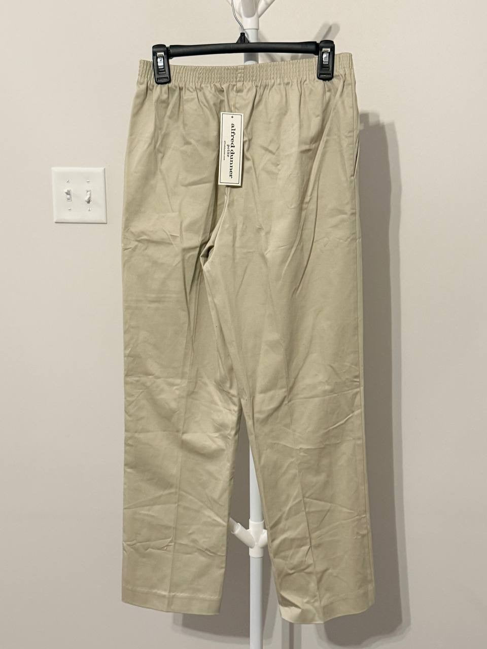 Alfred Dunner Classic Pull‑On Pants – Tan – Size 6P – NWT