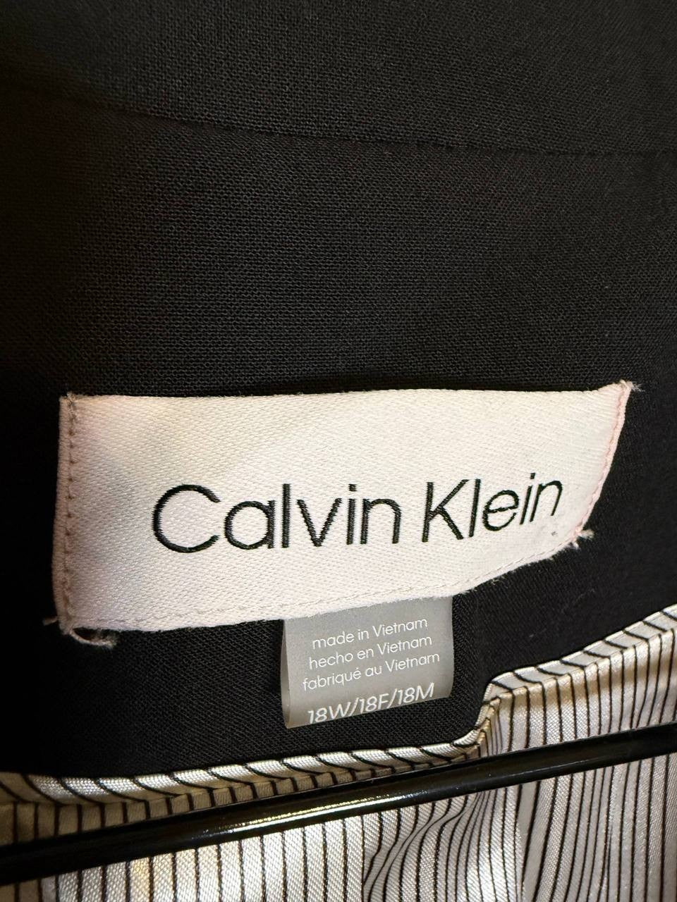 Calvin Klein Roll‑Sleeve Open‑Front Blazer – Size 18W – NWT – $159