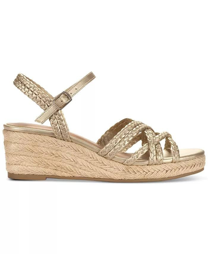 Style  &  Co  Wedge  Sandals  Gold  7.5M  New  $60