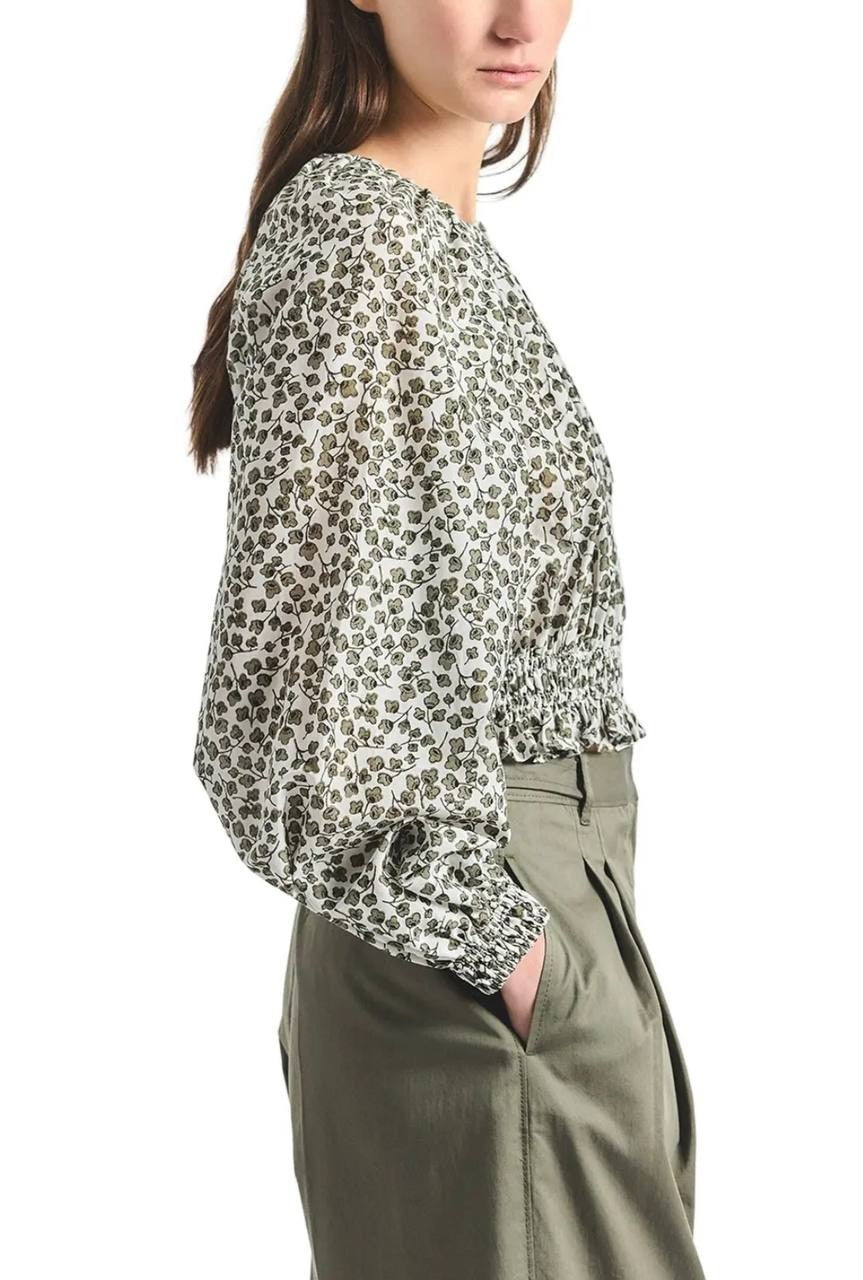 Derek Lam 10 Crosby Women’s Charlee Top Marshmallow/Mermaid M NWT $395