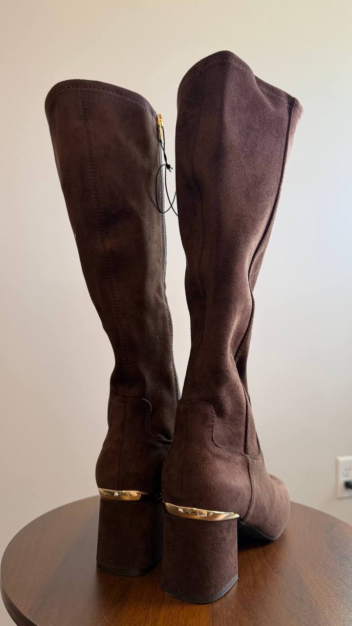 Jones New York Durana Knee High Boots Dark Brown 7M Man‑Made $109.50 NWB