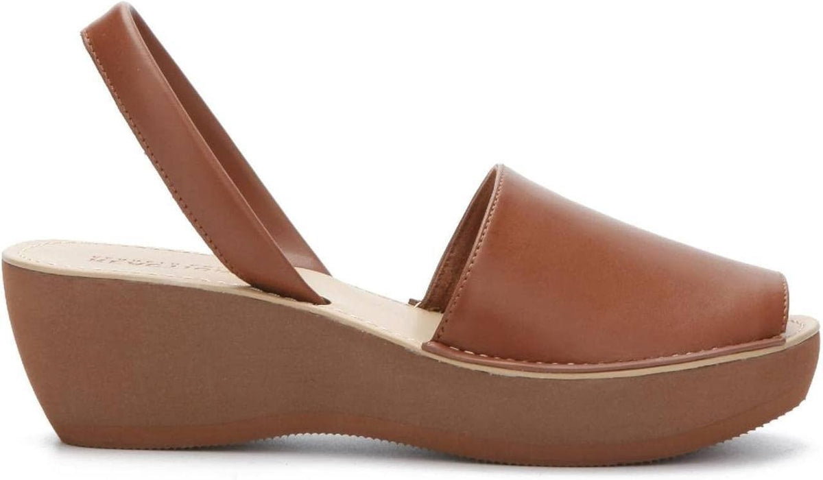Reaction  Kenneth  Cole  Wedge  Sandals  Luggage  10M  New  $59