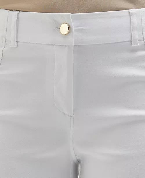Rafaella Women’s Petite Satin Luxe Crop Pants White 4P $69 NWT