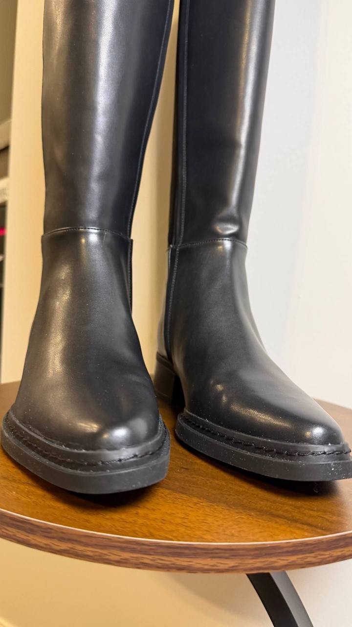 Michael Kors Lex Boots 7M Black Man‑Made Knee‑High Designer Style NIB msrp$246