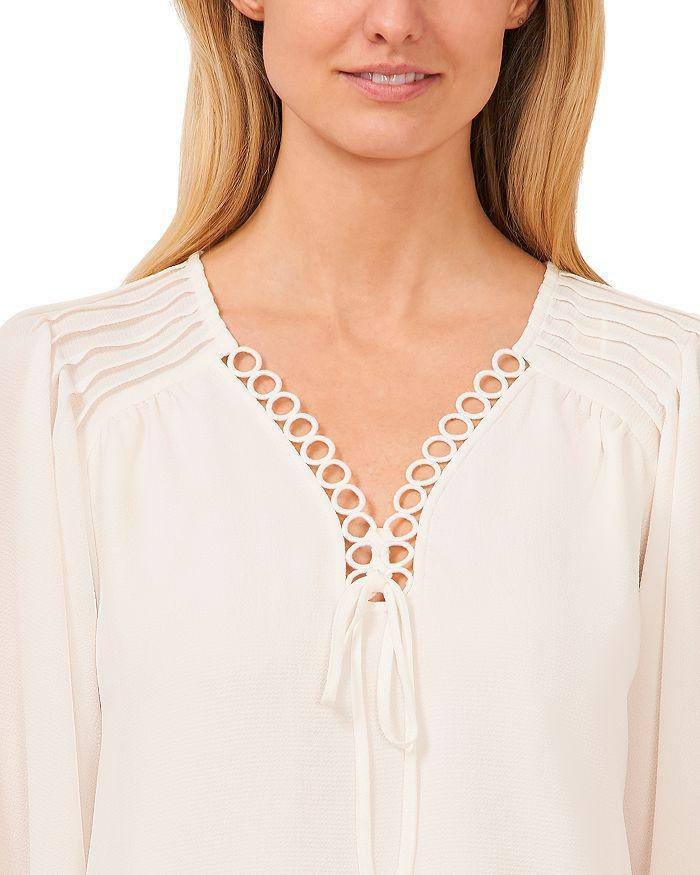 CeCe Pintuck Blouson‑Sleeve Blouse – Size XL – NWT – $79