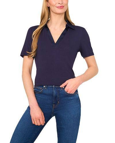 CeCe Short‑Sleeve Polo Top – Size S – NWT – $45