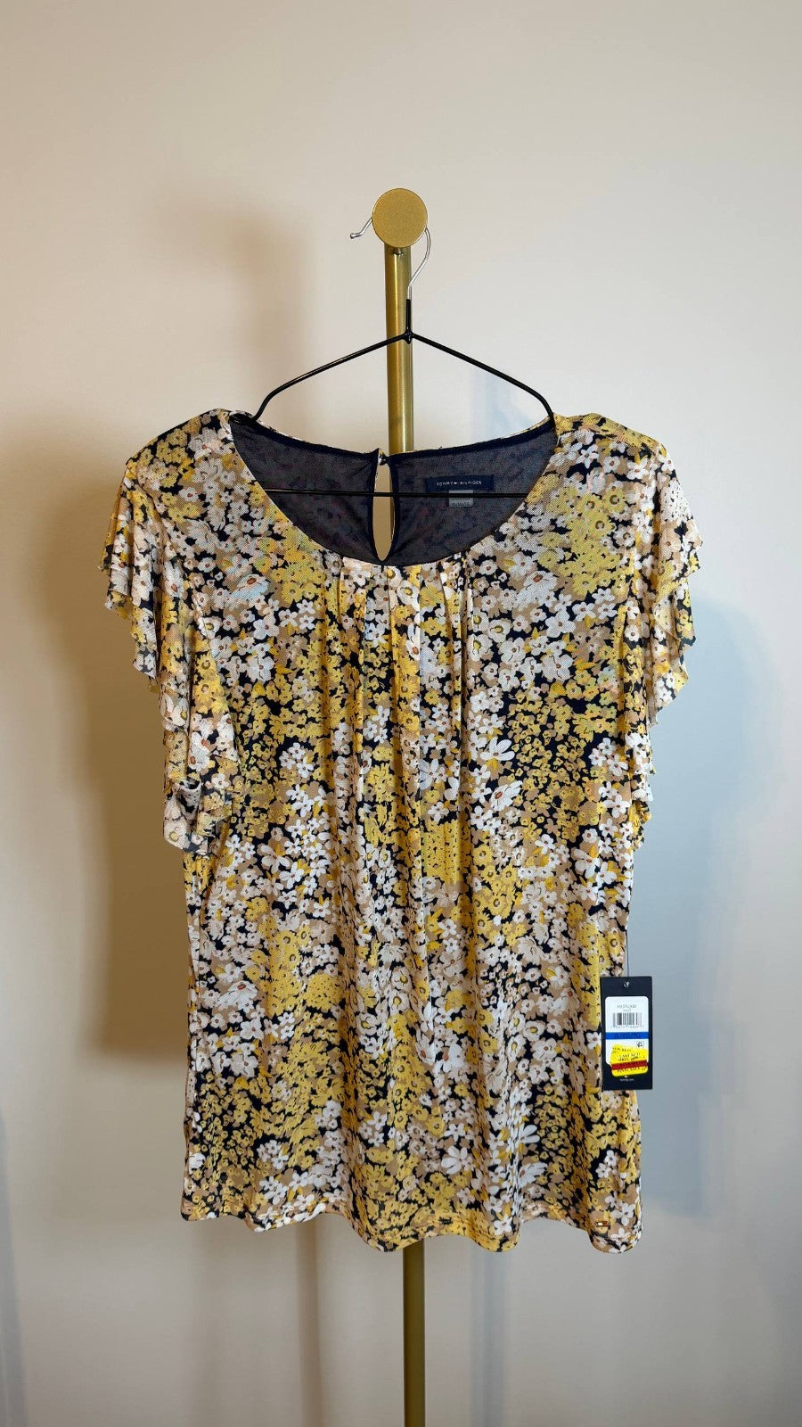 Tommy Hilfiger Women’s Floral Short‑Sleeve Top Floral XL $69 NWT