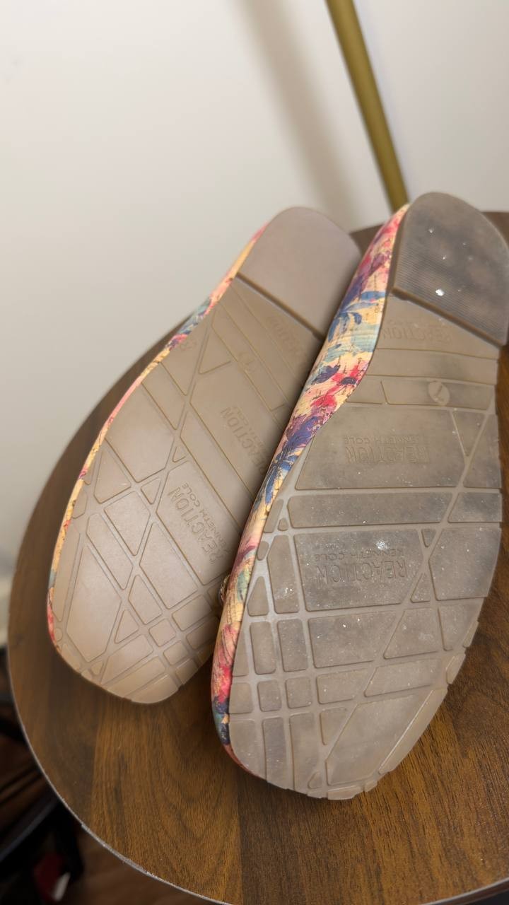 Reaction  Kenneth  Cole  Ballet  Flats  Pansy  Floral  Cork  7  M  New  $69