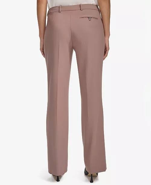 Calvin Klein Modern Fit Tab‑Front Trousers Cocoa 2 NWOT $89