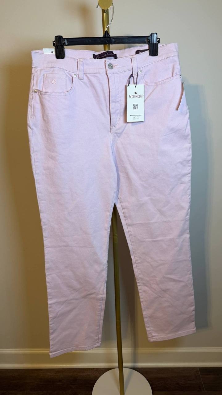 Gloria Vanderbilt Amanda Classic Jeans Soft Peony 14P NWT $48