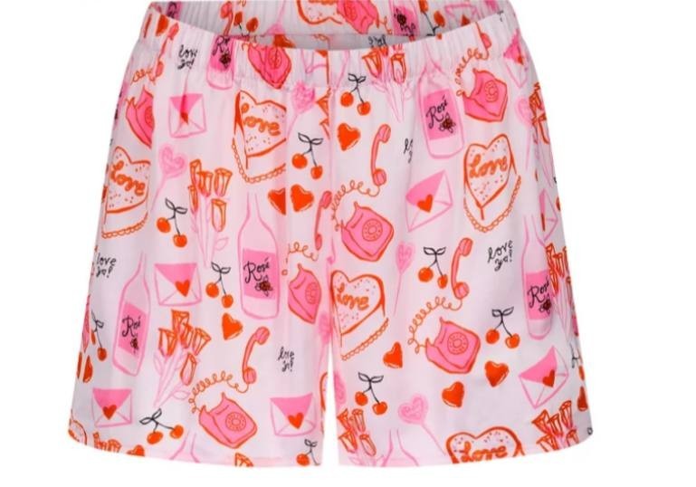 Adore Me Pink Lovely Print Lounge Sleep Shorts Size L NWOT Cozy Relaxing Wear