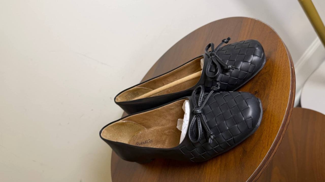 Style & Co Baileyy Woven Snip Toe Ballet Flats Black Women’s 5.5 NWB $59.90