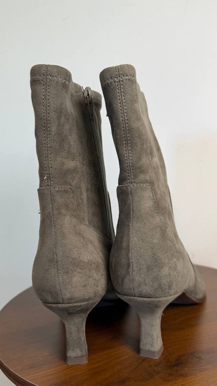 Dv Dolce Vita Lalana Sock Booties Olive 9.5M Synthetic Kitten Heel $80 NWB