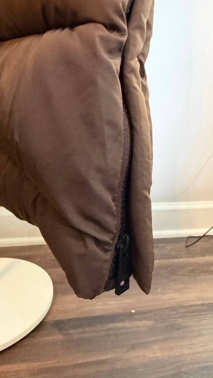 BCBG Hooded Water-Resistant Maxi Puffer Coat Chocolate Size XL NWT $350