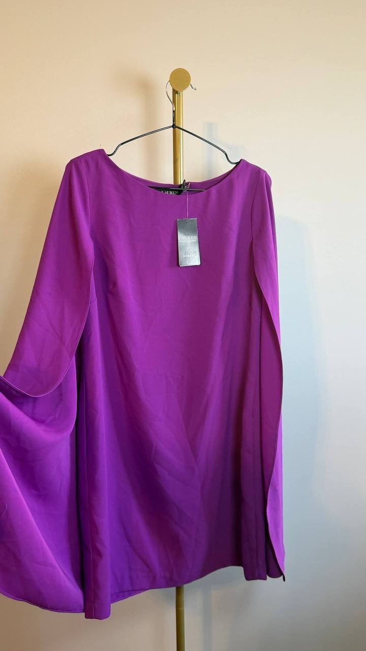 Lauren Ralph Lauren Purple Cocktail Party Dress Size 8 NWT $195