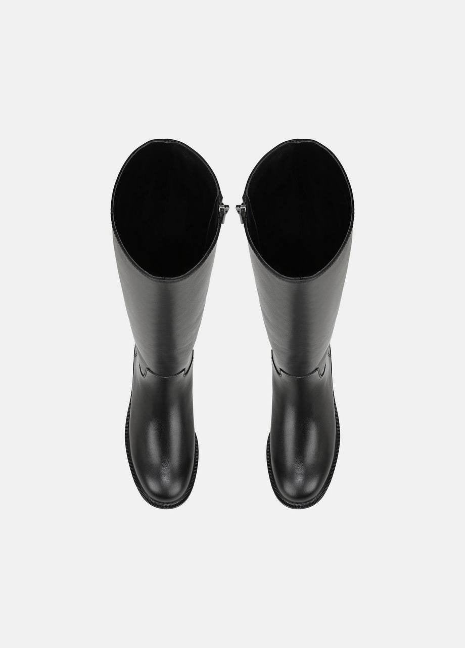 Vince  Leather  Riding  Boots  Black  9.5  M  New  $598