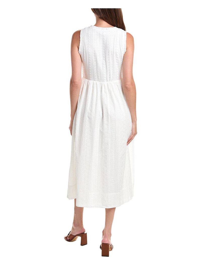 CeCe Sleeveless Crewneck Midi Dress New Ivory XS NWT $99