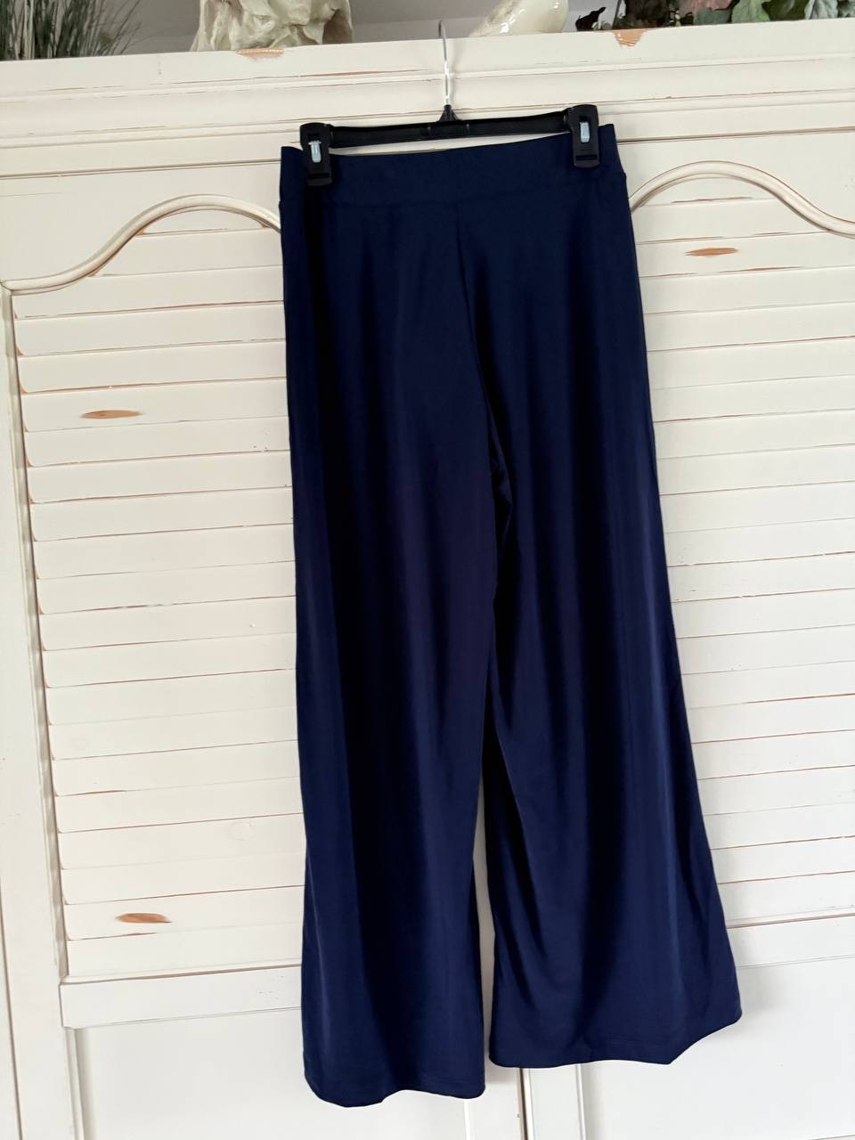 NY Collection Palazzo Pants – Size PM – NWT – Navy Petite Wide-Leg Pull