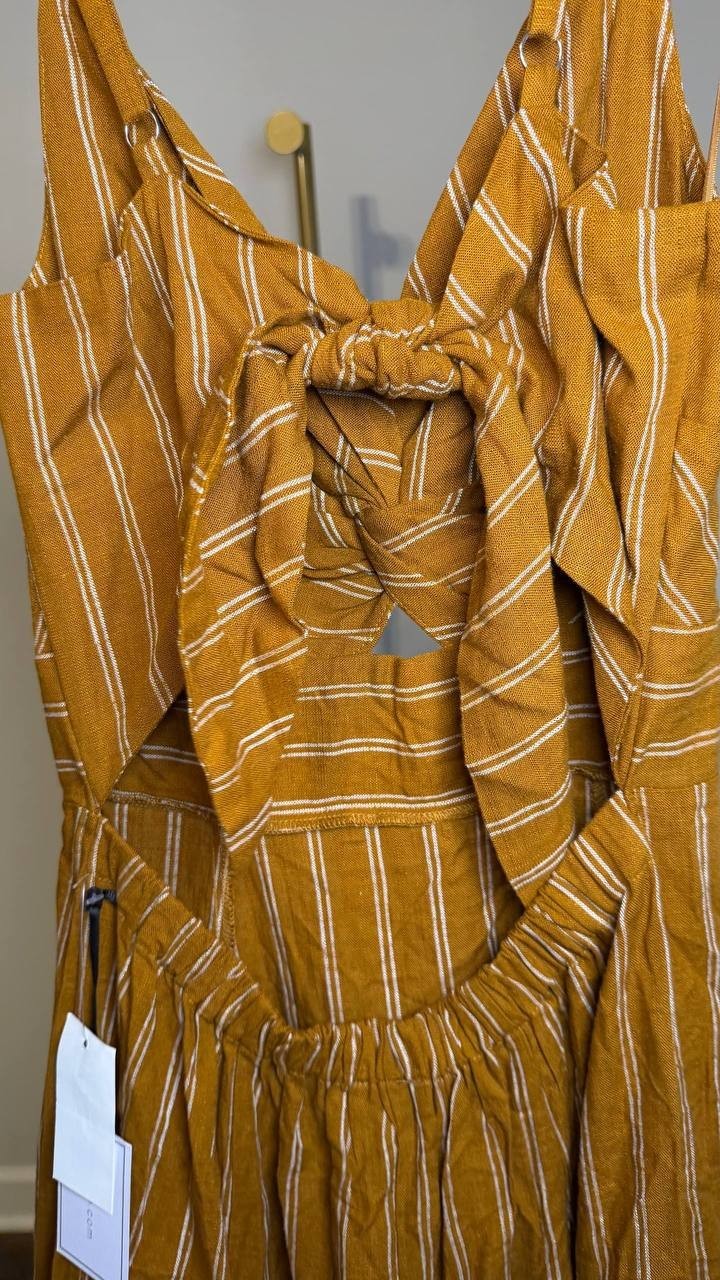 1.STATE Twist Front Cut Out Dress Sunflower S NWT $99