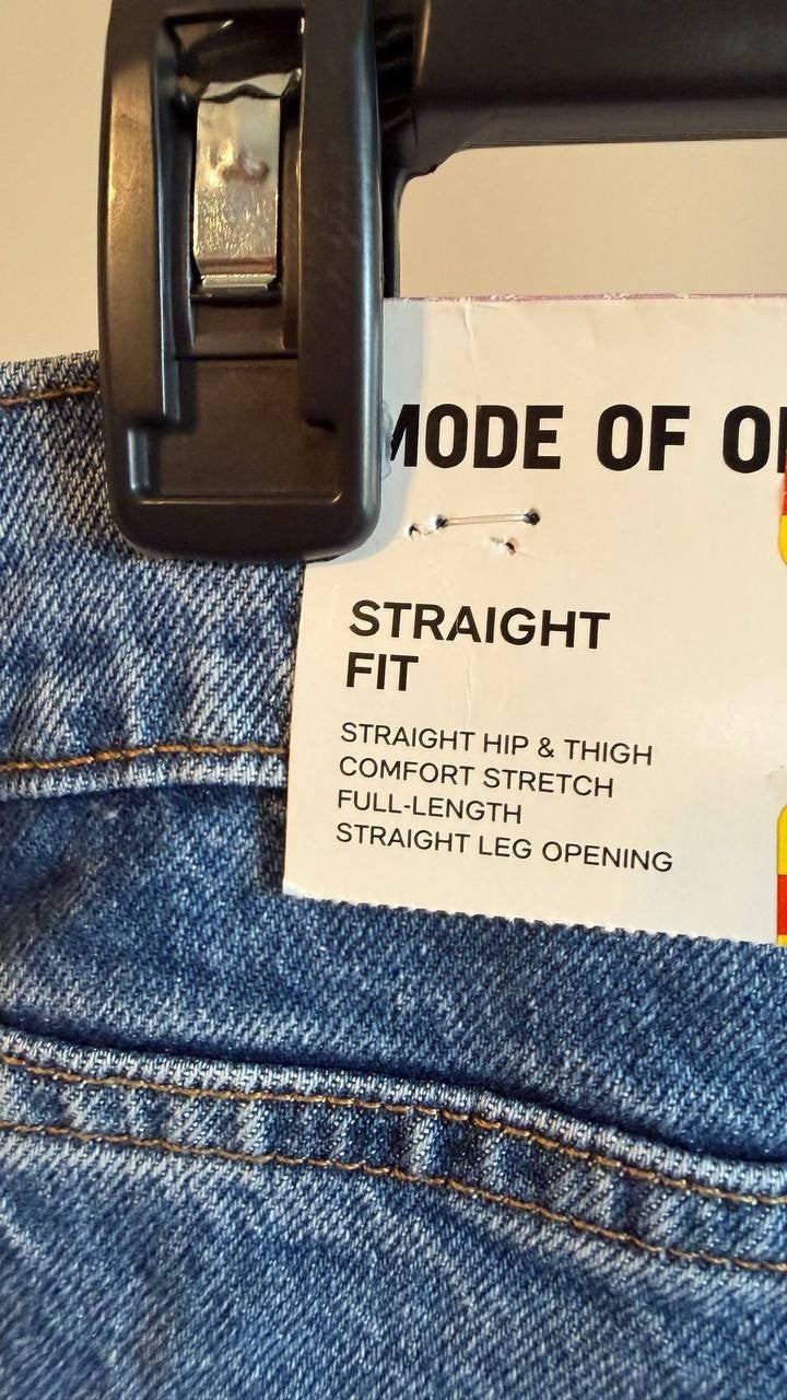 Mode of One Men’s Straight‑Fit Jeans Roosevelt 38W 34L $69.50 NWT