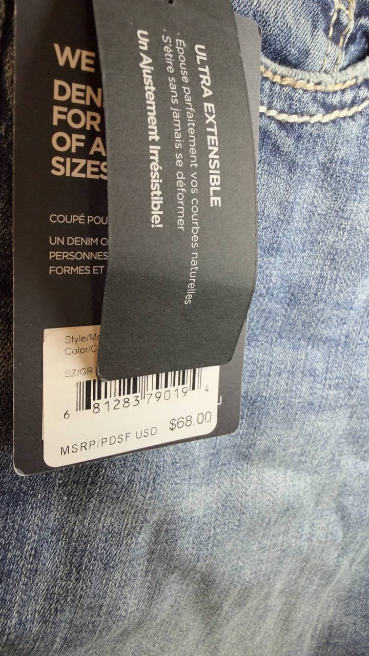 Silver Jeans Boyfriend Mid Rise Shorts Plus Size Indigo 12W NWT $89