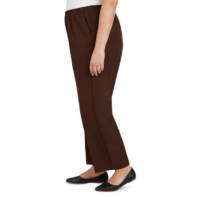 Alfred Dunner Women’s Plus Classics Average Length Pant – 20W – Brown $42.50 NWT