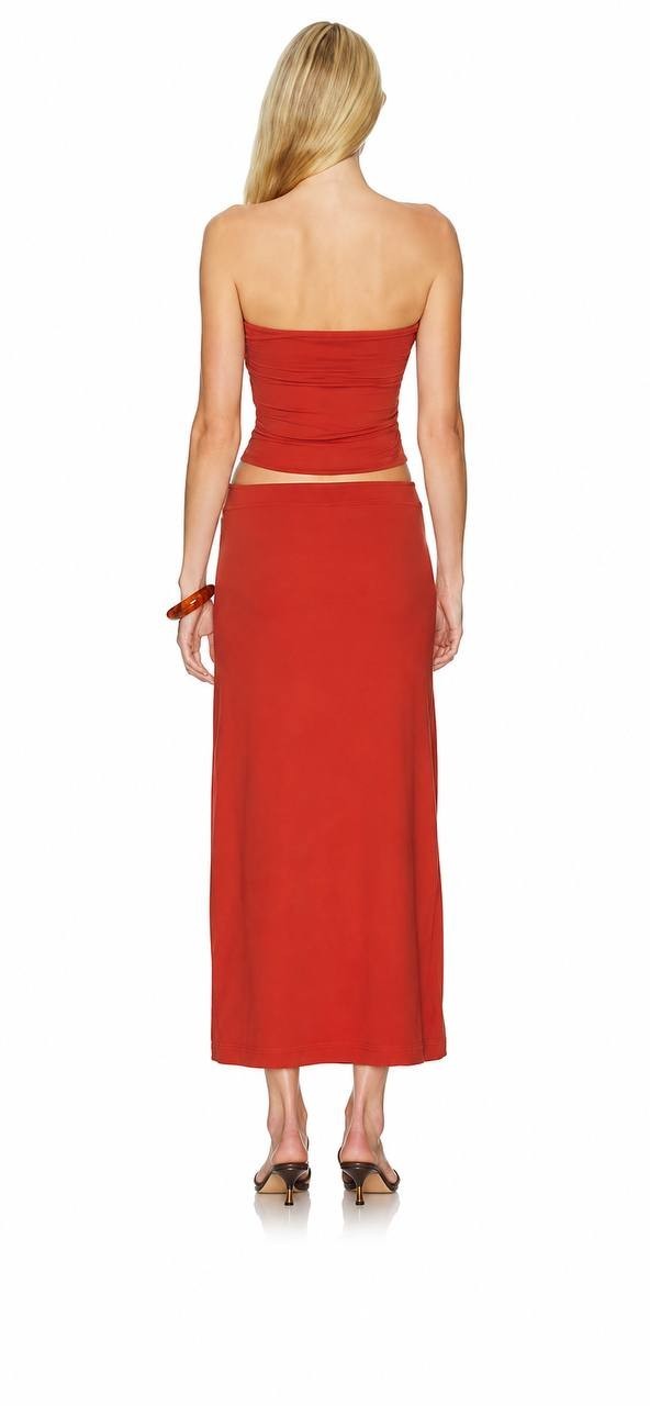 Free Est Good Feels Maxi Skirt Baked Clay SP NWOT $40