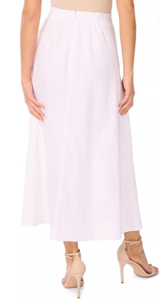 Vince Camuto Women’s Pull‑On A‑Line Skirt Ultra White 6 NWT $119