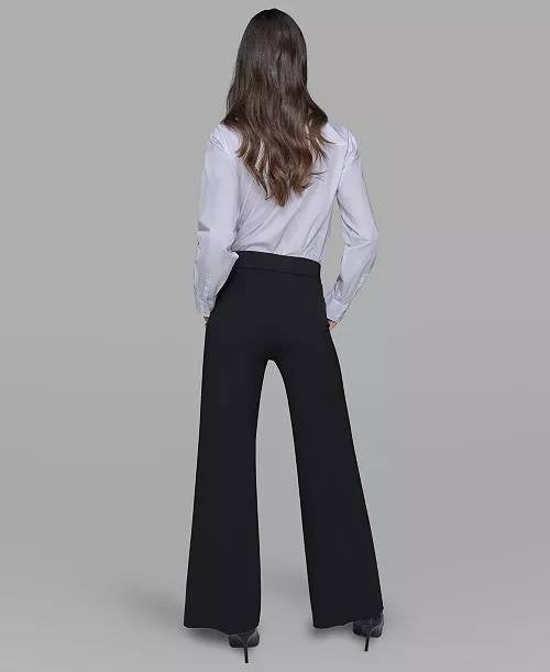 Karl Lagerfeld Paris Women’s Petite Silky Pull-On Pants Black 14 $109 NWT