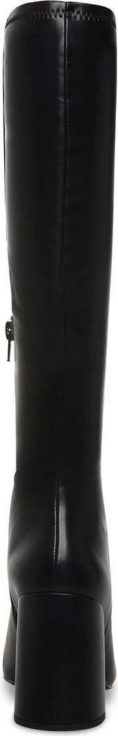 Madden Girl Winsloww Boots 8 Black Synthetic Square Toe Knee‑High NIB msrp$89