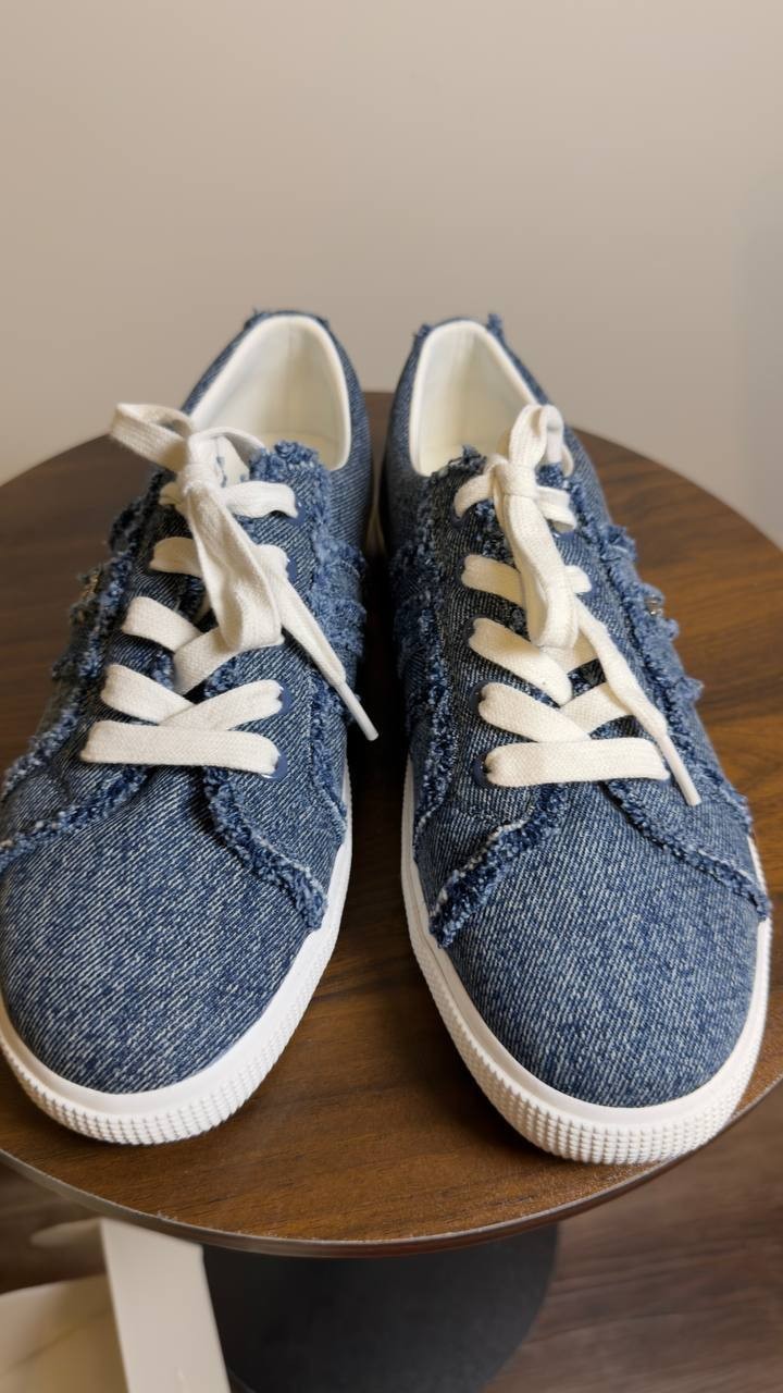 Lauren Ralph Lauren Sneakers Denim 8.5 B New $100.00