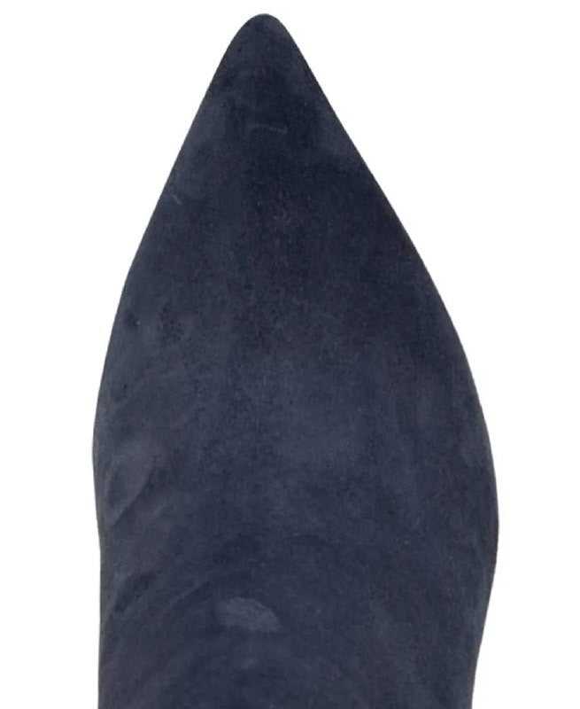 Nine West Kimdee Boots 7.5M Dark Blue Suede Tall Stiletto Dress NIB msrp$269