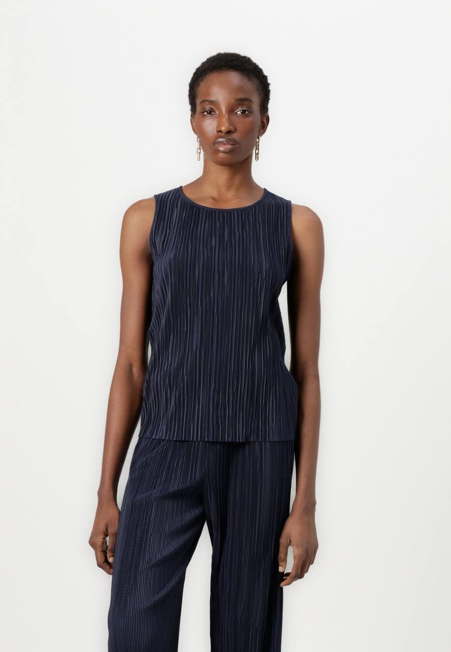 Calvin Klein Plissé Sleeveless Tank Top Sky Captain XL NWT $79