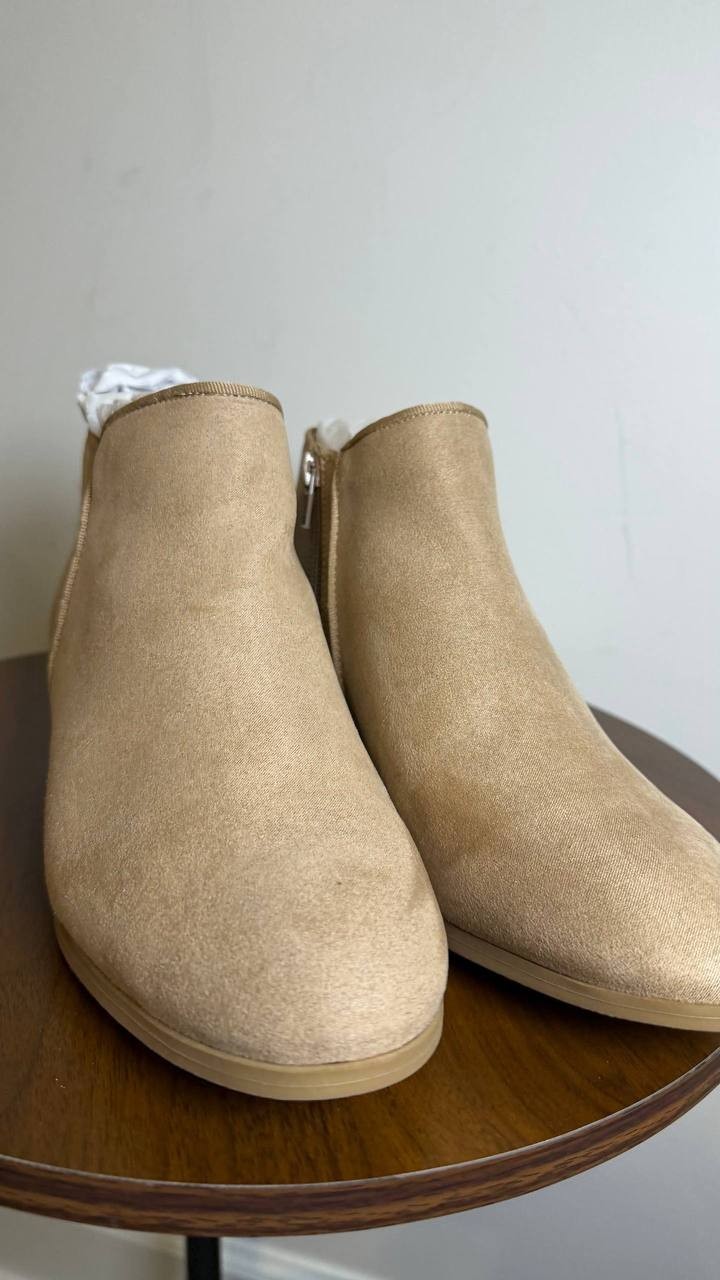 Style&Co Taupe Man‑Made Ankle Booties 7.5W New in Box MSRP $69.90