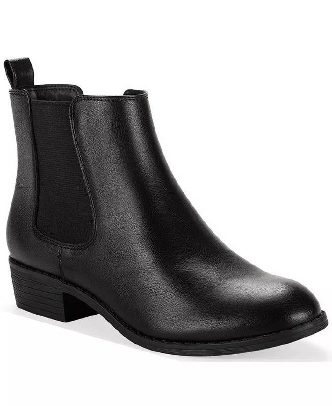 Style & Co Charlyy Booties 9M Black Block Heel Almond Toe Zip NIB msrp$49.99