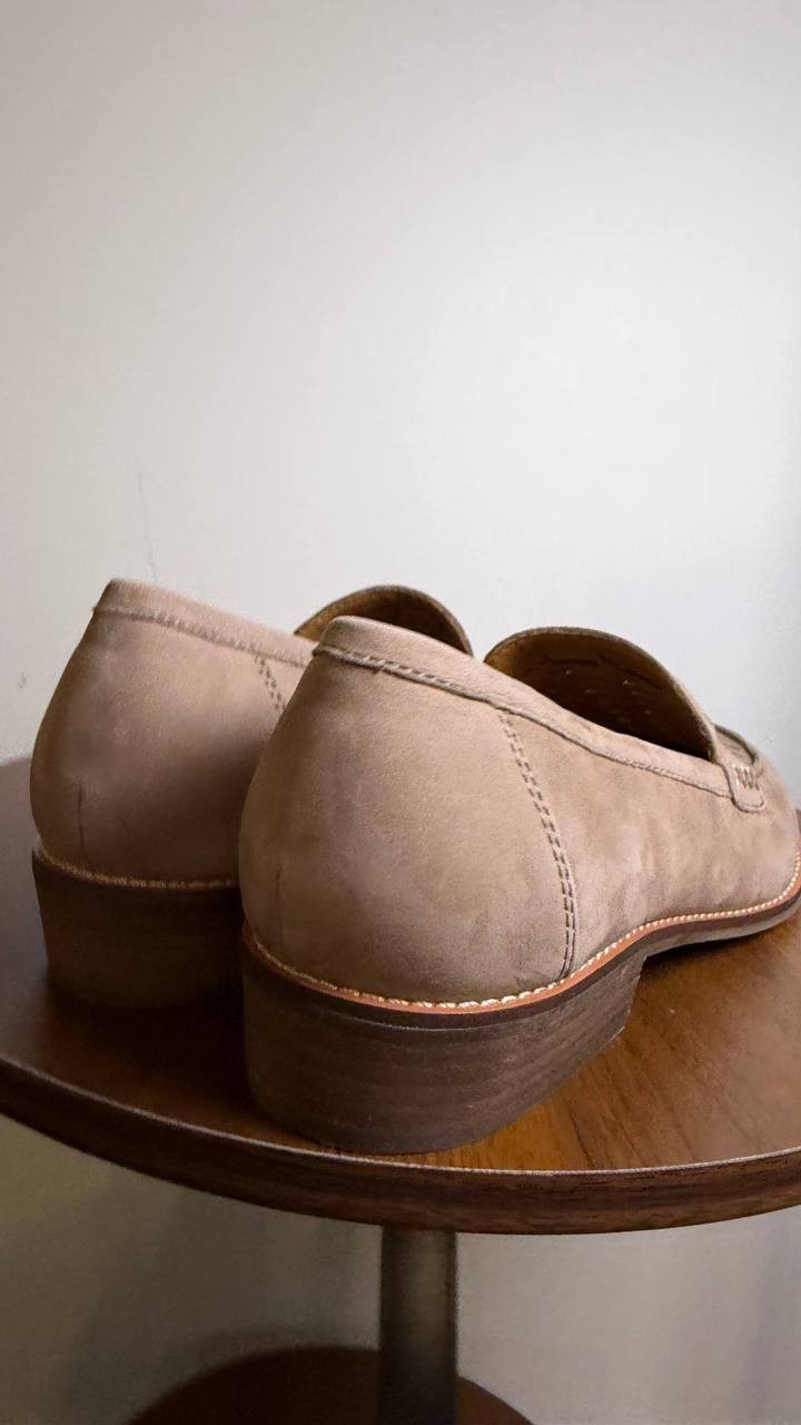 Earth Elona Woven Leather Slip‑On Loafers Taupe Women’s 9M NWB Comfort