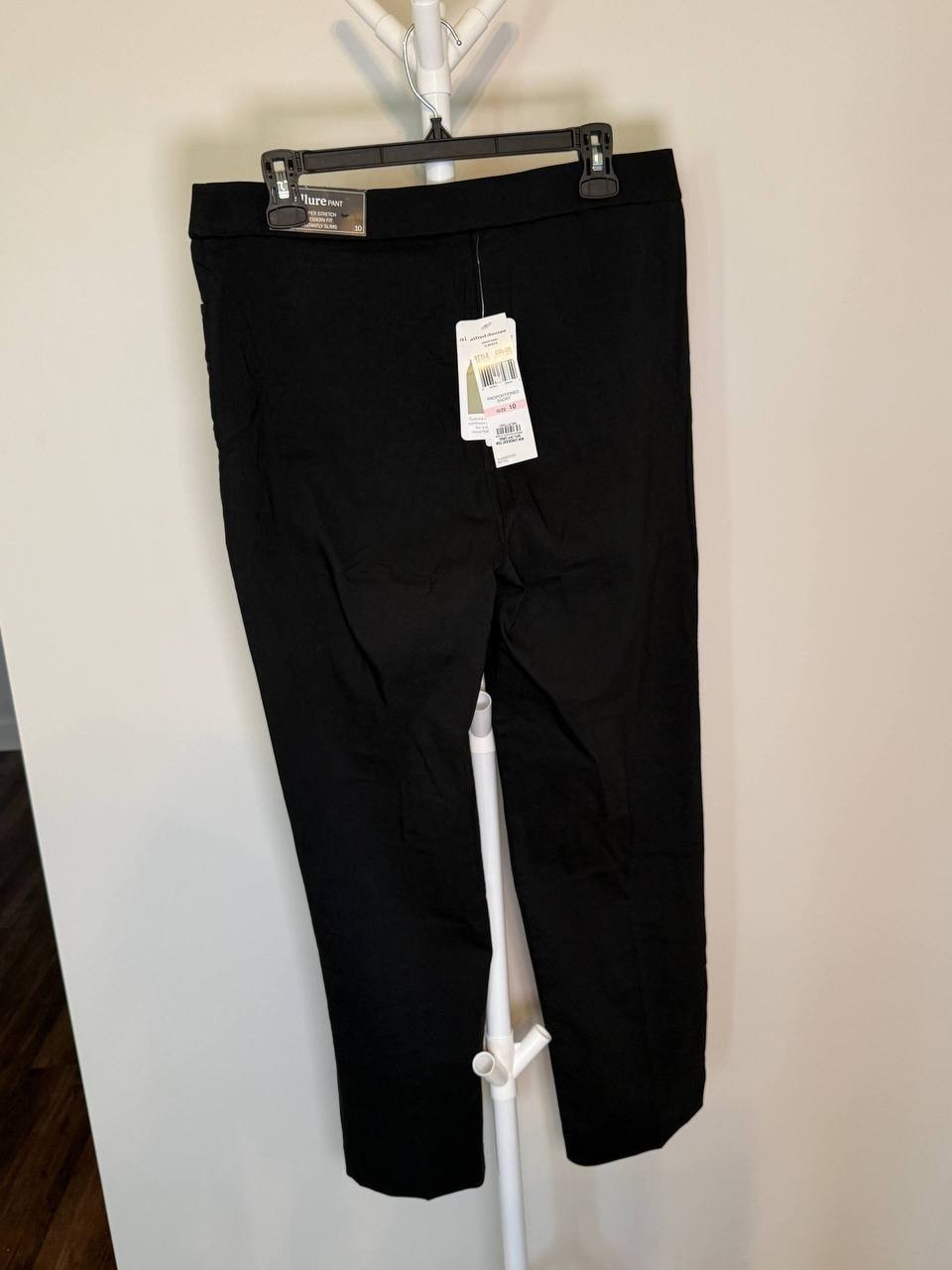 Alfred Dunner Petite Classics Tummy‑Control Pull‑On Straight‑Leg Pants – Size 10