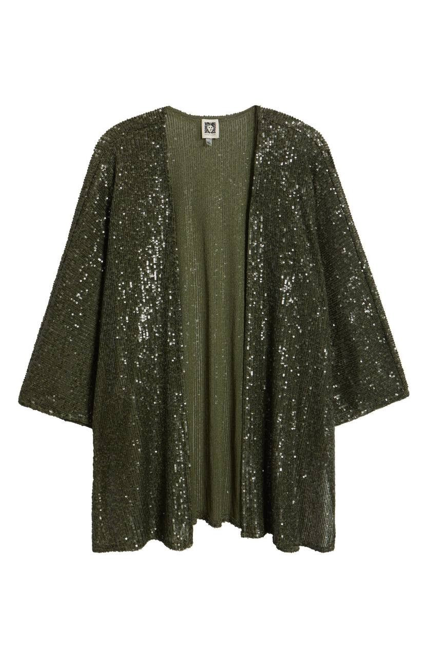 Anne Klein Draped Open‑Front Cardigan – Size L – NWT – $119