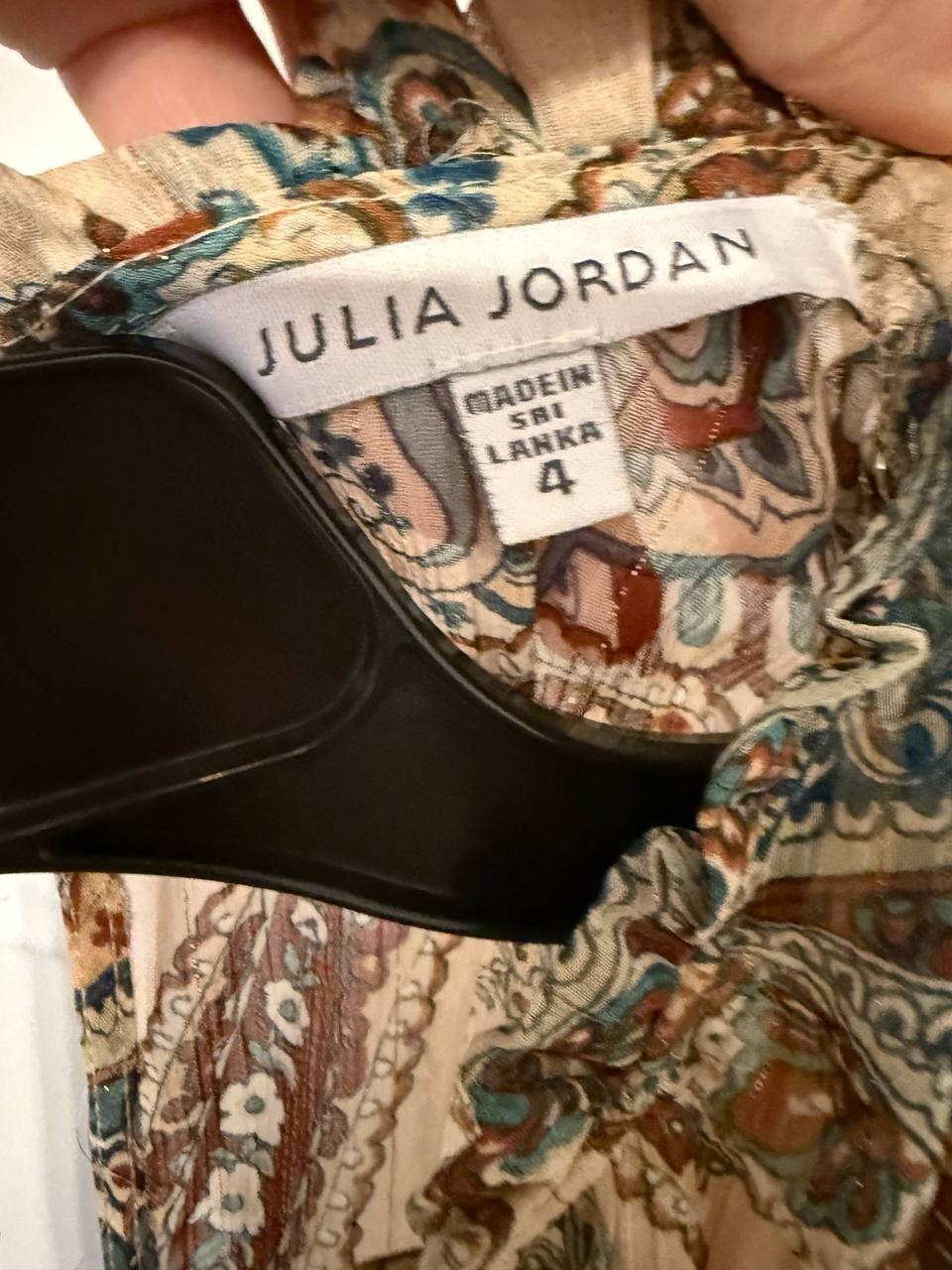 Julia Jordan Paisley‑Print Fit & Flare Dress – Multi – Size 4 – NWT – $139
