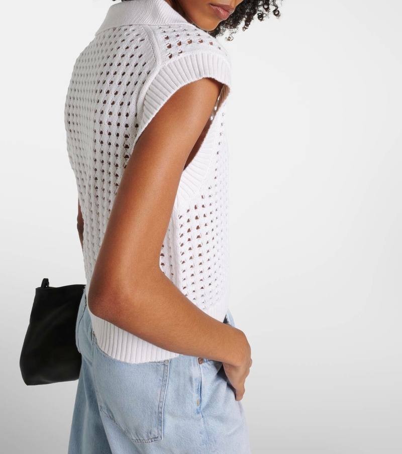 Velvet by Graham &amp; Spencer Taye Sweater White M NWT Cotton-Blend, Crew Neck